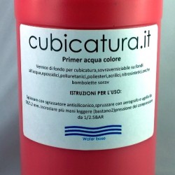 1 LT. Primer ATOSSICO acqua - colore - FAST CUBIC - ROSSO ACCESO