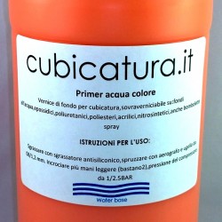 1 LT. Primer ATOSSICO acqua - colore - FAST CUBIC -  ARANCIO ACIDO