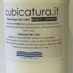 1 LT. Primer ATOSSICO acqua - colore - FAST CUBIC - BIANCO COPRENTE